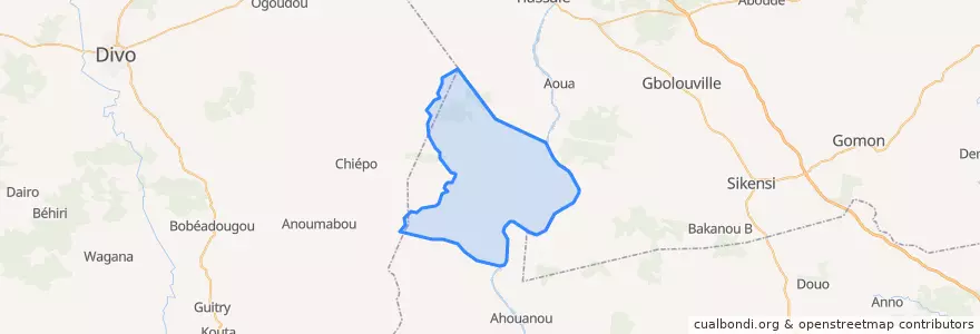 Mapa de ubicacion de Bacanda.