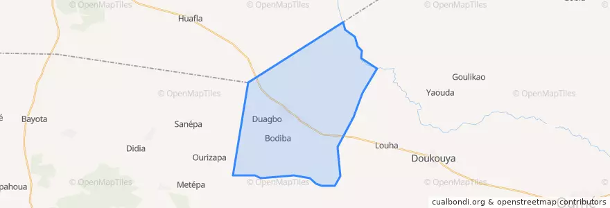 Mapa de ubicacion de Guépahouo.