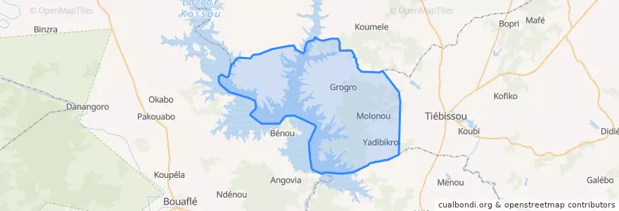 Mapa de ubicacion de Molonou.