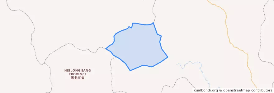 Mapa de ubicacion de 鸡爪河林场.