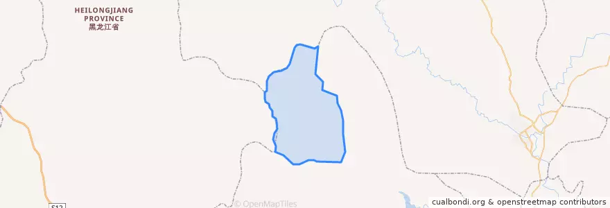 Mapa de ubicacion de Кайюаньхэ (лесхоз).