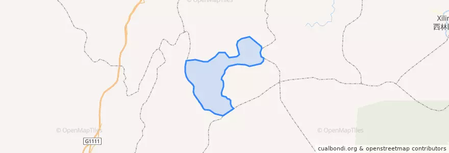 Mapa de ubicacion de 西岭林场.