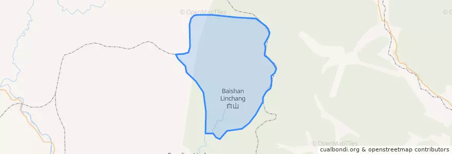 Mapa de ubicacion de 白山林场.