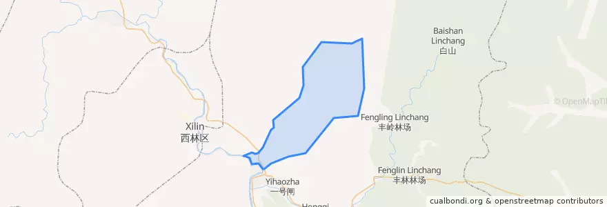 Mapa de ubicacion de 小昆仑林场.