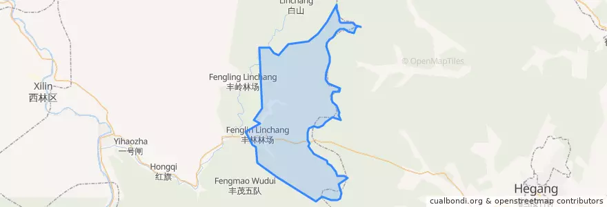 Mapa de ubicacion de 丰林林场.