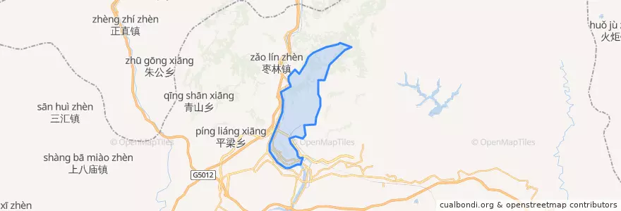 Mapa de ubicacion de 江北街道.