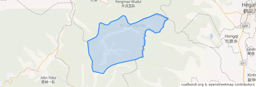 Mapa de ubicacion de 四合营林场.