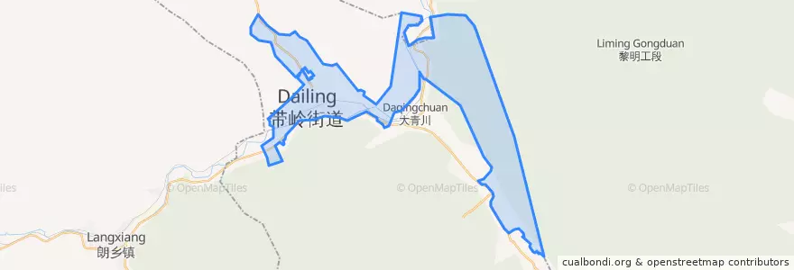 Mapa de ubicacion de 带岭街道.