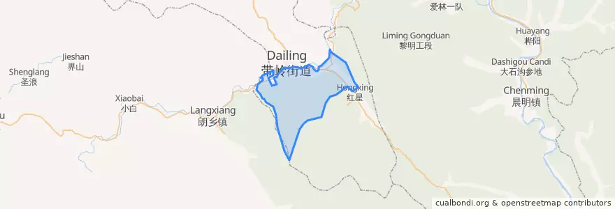 Mapa de ubicacion de Дацинчуань (лесхоз).