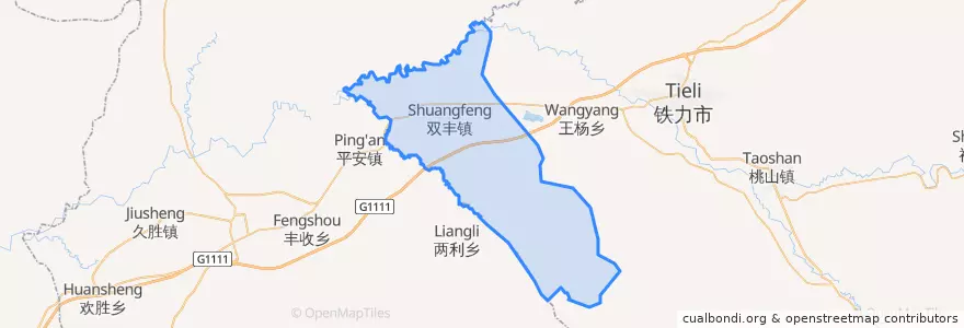 Mapa de ubicacion de 双丰镇.