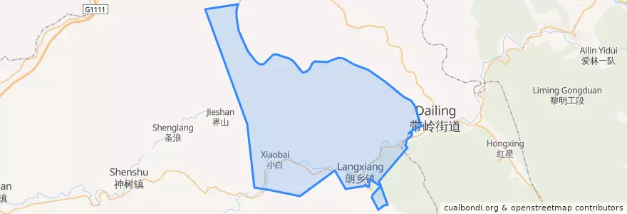 Mapa de ubicacion de 朗乡镇.
