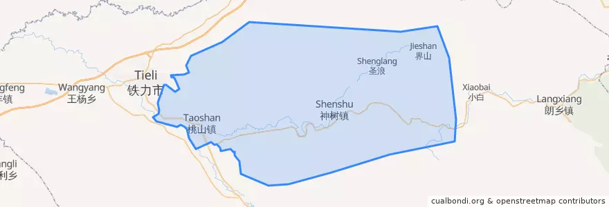 Mapa de ubicacion de 桃山镇.