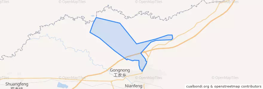 Mapa de ubicacion de 铁力农场.