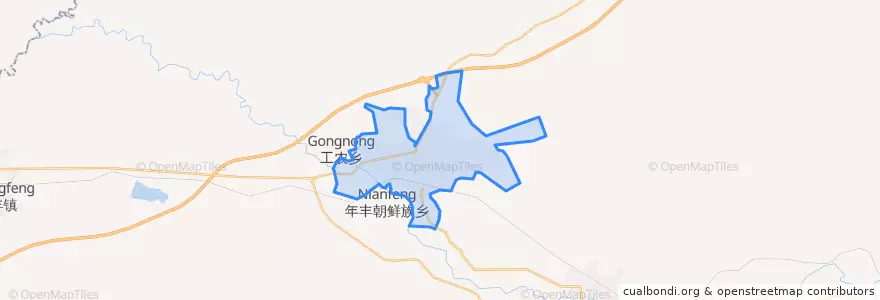 Mapa de ubicacion de 铁力镇.