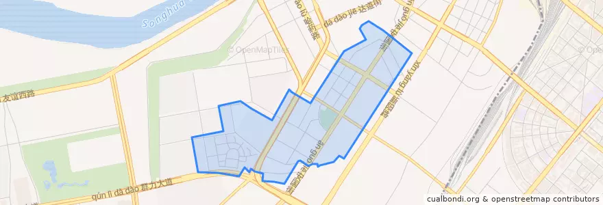 Mapa de ubicacion de 建国街道.