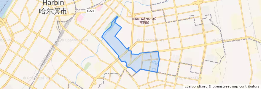 Mapa de ubicacion de 奋斗路街道办事处.