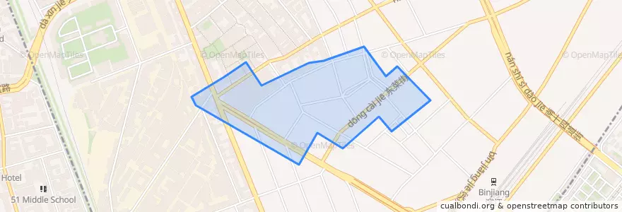 Mapa de ubicacion de 东莱街道.