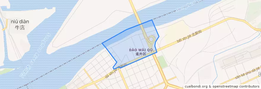 Mapa de ubicacion de 东原街道.