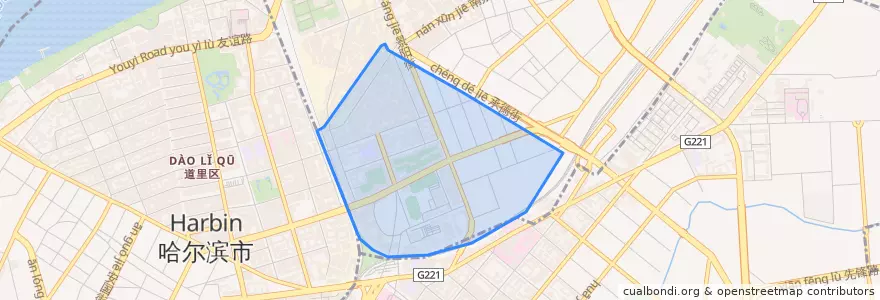 Mapa de ubicacion de 南马街道.