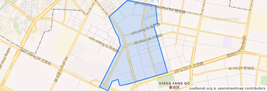 Mapa de ubicacion de 六顺街道.