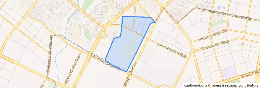 Mapa de ubicacion de 民生路街道.