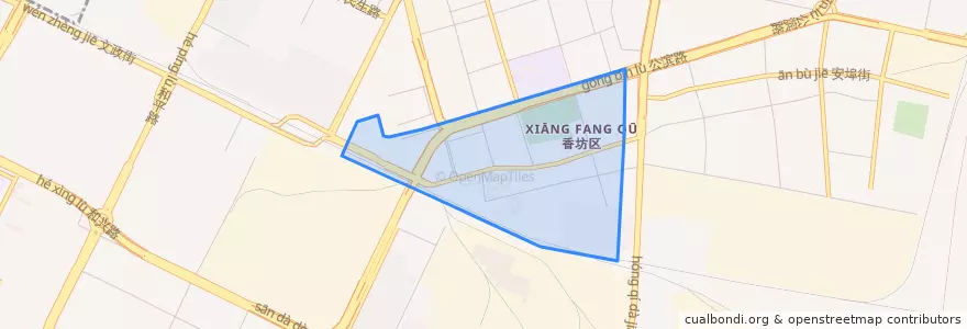 Mapa de ubicacion de 香坊大街街道.