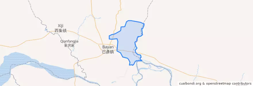 Mapa de ubicacion de 巴彦港镇.