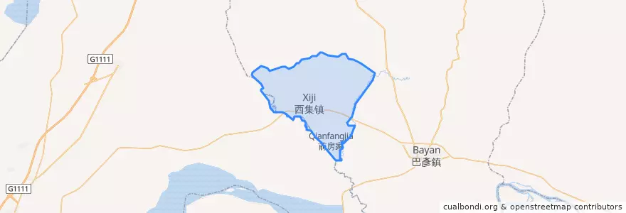 Mapa de ubicacion de 西集镇.