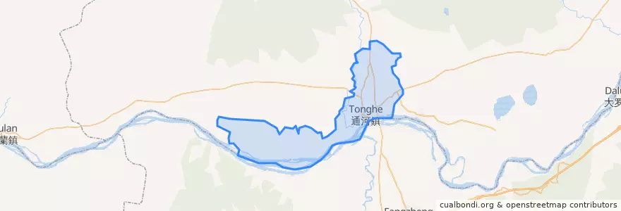 Mapa de ubicacion de Тунхэ.