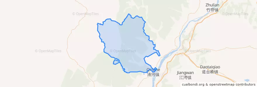 Mapa de ubicacion de 清河林业局.