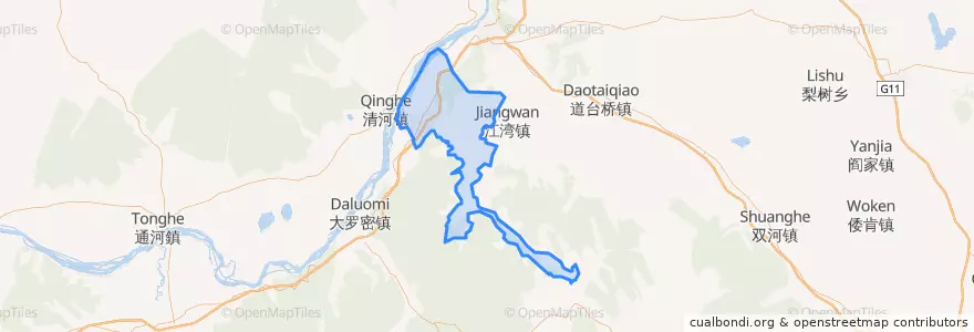 Mapa de ubicacion de 达连河镇.