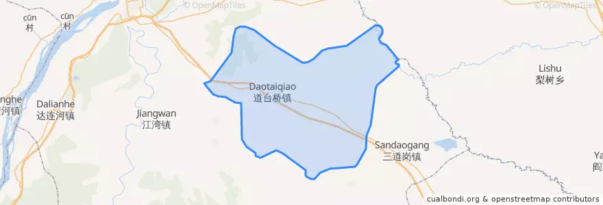 Mapa de ubicacion de 道台桥镇.
