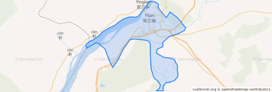 Mapa de ubicacion de 依兰镇.