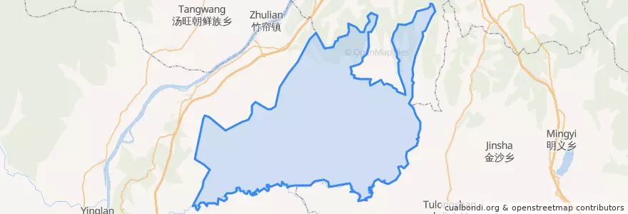 Mapa de ubicacion de 愚公乡.