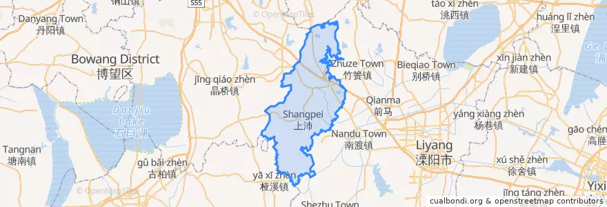 Mapa de ubicacion de 上兴镇.