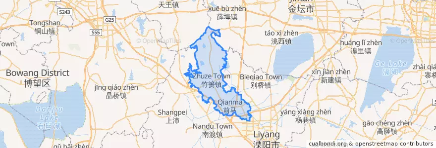 Mapa de ubicacion de 竹箦镇.