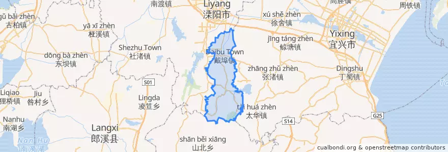 Mapa de ubicacion de 戴埠镇.