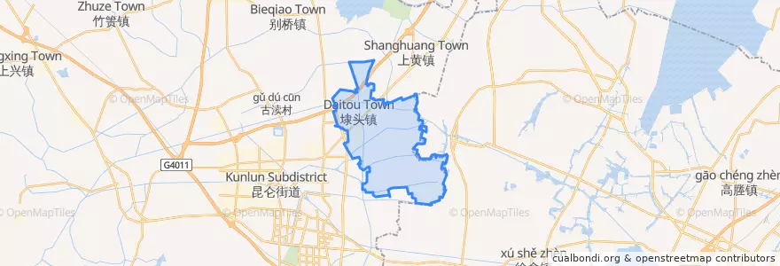 Mapa de ubicacion de 埭头镇.