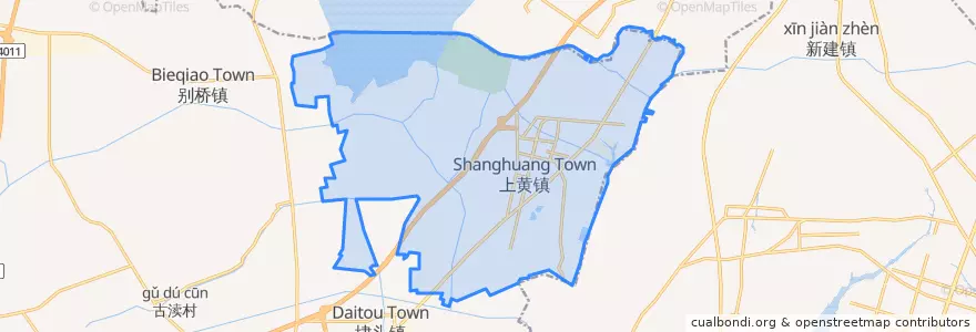 Mapa de ubicacion de 上黄镇.