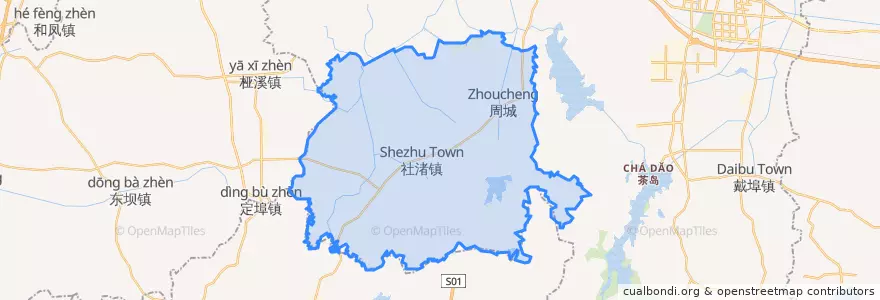 Mapa de ubicacion de 社渚镇.