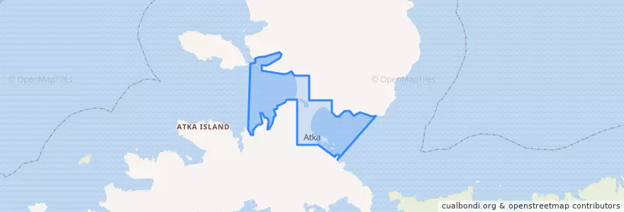 Mapa de ubicacion de Atka.