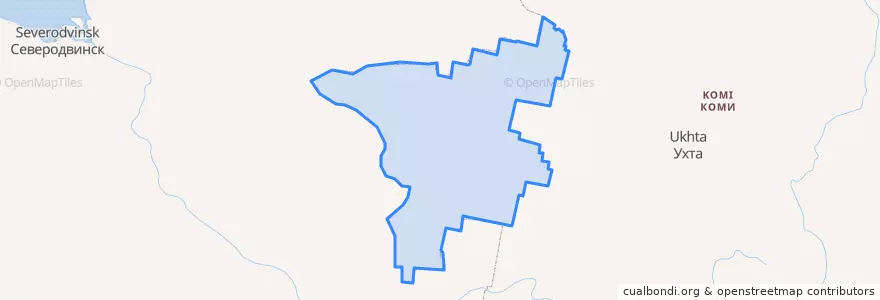 Mapa de ubicacion de Удорский район.