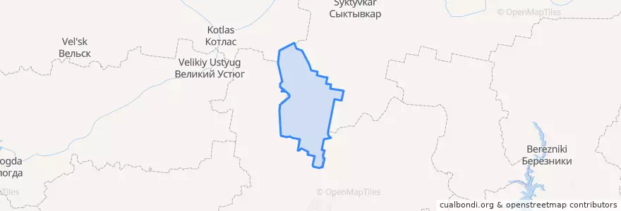 Mapa de ubicacion de Прилузский район.