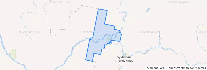 Mapa de ubicacion de Усть-Вымский район.