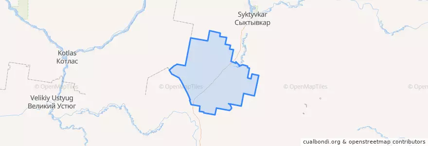 Mapa de ubicacion de Сысольский район.