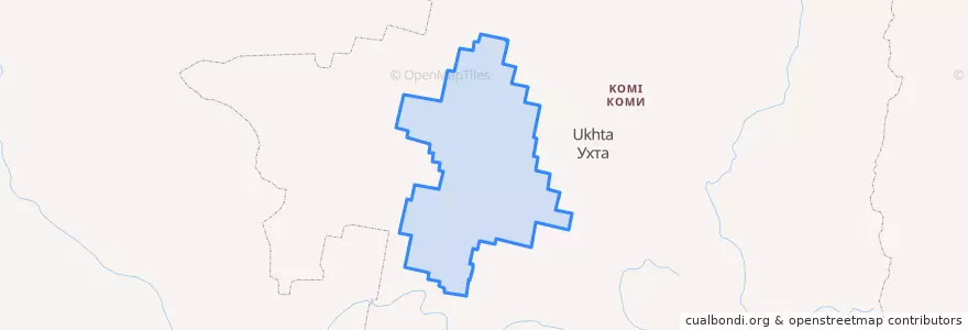 Mapa de ubicacion de Княжпогостский район.