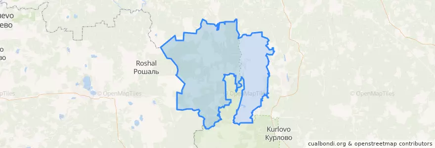 Mapa de ubicacion de сельское поселение Уршельский.