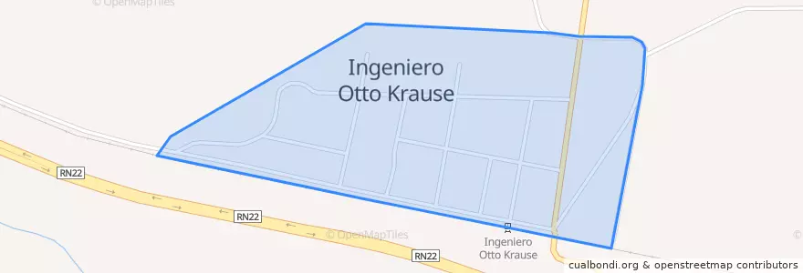 Mapa de ubicacion de Ingeniero Otto Krause.