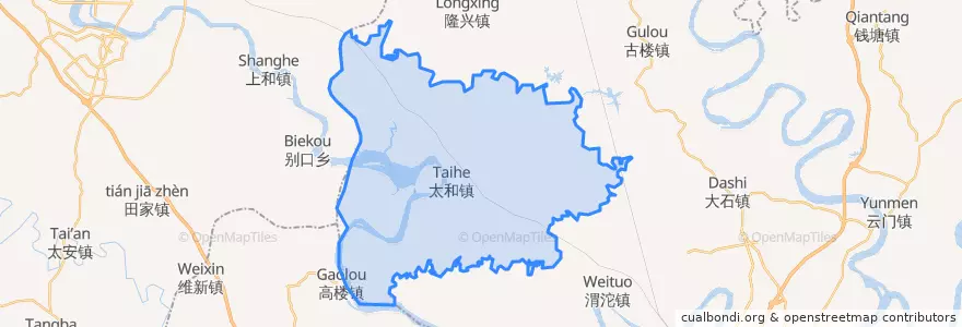 Mapa de ubicacion de 太和镇.