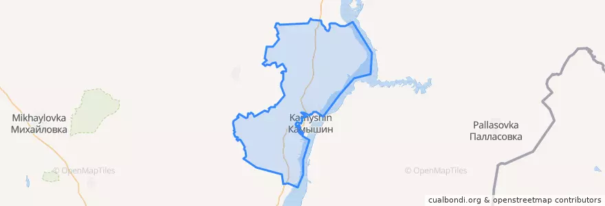 Mapa de ubicacion de Камышинский район.
